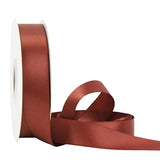 Satin Ribbon 1 Inch Wide Rust Red Ribbon For Fall Wedding 50 Yards Dou