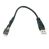 9-Pin Usb Motherboard Male To Single Usb 2.0 Type A Male Power Cable Adapter Extension Cable For Motherboard, 7.8 Inches (20 Cm), Black, 1 Count