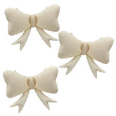 3 Pcs Macaron White Bow Balloons for Girl Birthday and Baby Shower Decor