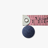 Handmade Navy Blue Button Dupion Fabric Covered Round 12 Buttons For S