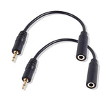 2.5Mm To 3.5Mm Short Cable?2 Pack 2.5Mm Mono Plug To 3.5Mm Mono Jack Adapter Audio Cable For Smartphone Headphone Etc(16Cm
