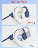 Bone Conduction Headphones Bluetooth 5.3,Open Ear Headphones with Dual-Microphone Noise Reduction,8H Long Battery Life,IPX6 Waterproof Sports