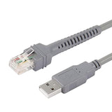 Symbol Ls2208 Usb Cable Usb A To Rj45 Coiled Spiral Extension Cable Barcode Scanner Ls1203 Ls4208 Ls4278 Ds6707 Ds6708 Usb Cable (10Ft,3M)