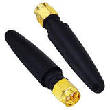 2-Pack 2.4Ghz Mini Wifi Antenna 2Dbi Fpv Antenna Omni Directional Sma Male Omni-Directional Small Pc Wifi Bluetooth Antenna Aerial Signal Booster Adapter Network Receive For Wireless Router