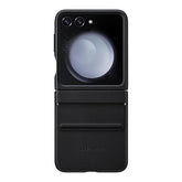 SAMSUNG Galaxy Z Flip5 Flap Eco Leather Phone Case, Premium Protective Cover with Minimalist Design, Smooth Texture, Soft Inside Lining, US Version, EF-VF731PBEGUS, Black