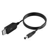 5V To 12V Step Up Cable, Usb Adapter With Dc Jack 5.5 X 2.1Mm For Fan, Table L