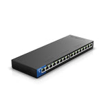 Lgs116P 16 Port Gigabit Unmanaged Network Poe Switch With 8 Poe+ Ports @ 80W - Ideal For Business, Home, Office, Ip Surveillance - Ethernet Switch Hub With Metal Housing, Desktop / Wall Mount