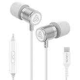 LUDOS Ultra USB C Headphones for iPhone 16 15 Pro Max Plus iPad Pro, 5 Years , Magnetic USB-C Earbuds for Samsung Galaxy S24 S23 Ultra S22 S21 FE S20 A55 A54 A53, USB Type C Earphones - White