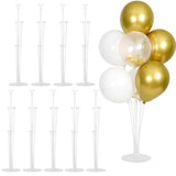 10 Sets Balloon Stand Kit, Balloon Sticks Holder With Base Birthday Wedding Graduation Party Decortaions Table Centerpieces Balloon Arch Kit