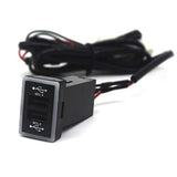 Dual Usb Power Socket For Toyota Qc3.0, Quick Charge Car Charger Usb Adapter For Smartphone/Ipad/Pda And More,Max 6.4A Output (32 * 20Mm)