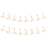 Cute Goose Pink Banner Garland - 2Pcs Cartoon Baby Goose With Pink Bow Tie Hanging Banner Aesthetic Garland For Girl Birthday Baby Shower Gender Reveal Party Decoration Wall Photo Props Supply