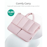 BAGSMART 15-16 Inch Laptop Case Sleeve, Padded Lightweight Laptop Bag with strap for MacBook Air/Pro, Shockproof Water Resistant Laptop Cover Compatible for 15.6 Macbook Dell HP Lenovo Asus, Pink