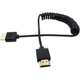 Coiled Hdmi Cable, 4K Hdmi To Hdmi Cable, Extreme Thin Hdmi Male To Male Exten