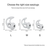 Earplugs Replacement Silicone Earbuds 6 Pieces Of Eartips Is Compatible For Sport Earbuds True Wireless In-Ear Headphones (White)