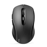 Bluetooth Mouse, 4000Dpi Wireless Mice For Laptop 2-In-1(Bt 5.0/3.0+2.4Ghz) Computer Portable Pc Mouse Wireless With Usb Receiver For Mac (Usb-A+Bluetooth, Black)