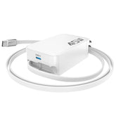 Retractable Wall Charger, 45W Pd Fast Usb C Charging Block With Retractable Type-C Cable, 45W Travel Charger Fast Charging Foldable Plug Adapter With For Iphone 16/15 Pro Max, Ipad Pro, Galaxy, Pixel