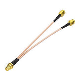 Rp-Sma Female Bulkhead Mount To Dual Rp-Sma Male Wifi Antenna Adapter Splitter Cable 15Cm 6 Inch For Wifi Router Hotspot Wireless Mini Pci Express Pcie Network Card Adapter