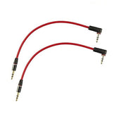 3.5Mm Aux Cable Short 2Pack 8Inch 3Port 3.5Mm Right Angle Male To Male Stereo Audio Cable Replacement For Headphones, Ipods, Iphones, Ipads, Home/Car Stereos And More