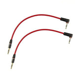 3.5Mm Aux Cable Short 2Pack 8Inch 3Port 3.5Mm Right Angle Male To Male Stereo Audio Cable Replacement For Headphones, Ipods, Iphones, Ipads, Home/Car Stereos And More