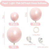 55pcs Pearl Pink Double-Stuffed Balloon Arch Kit for Valentine's Day, Baby Shower & Wedding Decor