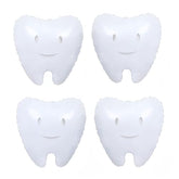 4Pcs White Tooth Balloons/Dentist Dental Graduation Party Decor/Temporary Tooth Teeth Theme Supplies/Tooth Clinic Dental School Balloons For Registered Dental Hygienist Graduation