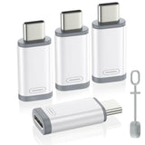 Moko Lightning To Usb C Adapter 4Pack, Not For Earphones/Microphone/Flash Drive/ Pencil, Usb-C To Lightning Adapter For Iphone 15/16 Pro/Pro Max/Plus,Galaxy S24,Ipad, Only For Charging/Data Sync