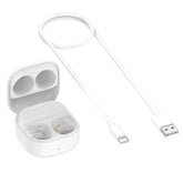 Charging Case Compatible For Samsung Galaxy Buds Fan Edition(Fe) Sm-R400, Charger Cradle Station Box With Type-C Usb Cable For Samsung Galaxy Buds Fe Earbuds (White)
