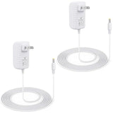 2-Pack 15W Power Cord Adapter Replacement For Alexa Dot 5Th Gen, Dot 4Th Gen, Dot 3Rd Gen, Echo Pop, Dot Kids Edition, Spot Smart Speakers - White Wall Charger Plug Long Cable, 5Ft