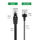 Ultra-Slim Cat6A Cable 6Ft Super Flexible, Thin Cat 6 Ethernet Patch Cable 90