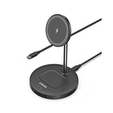 Anker iPhone 16 Wireless Charging Stand, PowerWave 2-in-1 Magnetic Stand Lite with USB-C Cable, for iPhone 16/16 Pro/16 Plus/16 Pro Max/15/14/13 Series, AirPods 2/Pro (No AC Adapter)