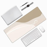 Minimalist Office Decor,Minimalist Desk Accessories,Boho Desk Mat,Beige Desk Mat,Xl Mouse Pad,Beige Mouse Pad,Neutral Mouse Pad,Vanilla Girl Aesthetic,11.8 * 31.5 * 0.11 Inches