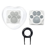 2 Pack Keyboard Keycaps Metal And Rubber Keycaps White Keycaps Cute Cat Paw Ke