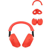 3 Sets Case Covers For Sony Wh-1000Xm6,With Washable Ear Cushion & Headband & Ear Cup Covers,Anti-Scratch Sweatproof Soft Silicone Accessories (Red)