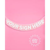 Light Pink Fringe Banner 4 Ft for Bachelorette Birthday Bridal Shower Decor