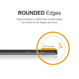 (2 Pack) Designed For Samsung Galaxy Note 9 Tempered Glass Screen Protector With (Easy Installation Tray) Anti Scratch, Bubble Free (Black)