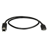 0.5m USB C to USB B Printer Cable - M/M - USB 2.0 - USB C to USB B Cable - USB C Printer Cable - USB Type C to Type B Cable