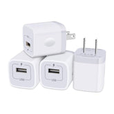 Iphone Charger Block, Plug In Phone Charger, 4Pack Single Port Usb Wall Charge Fast Charging Adapter Cube Box For Iphone 16 15 14 13 Se(2020) 12/11Pro/Xs/Xs Max,Samsung Galaxy S25/S24/S23,Lg