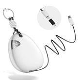 Portable Charger Power Bank 10000 Mah 65Cm Fast-Charging Retractable Cable Outdoor Wearable Battery Pack Usb-C Lightning For Iphone Smart Led Display For Hiking Camping Backpacking