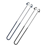 kwmobile Straps Compatible with Samsung Galaxy Buds2 Pro - 2X Silicone Holder for Wireless Earphones - Black/Dark Blue