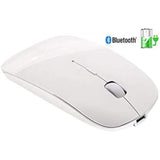 Tsmine Bluetooth Wireless Mouse - Slim Rechargeable, Noiseless Click & 3 Adjustable DPI Levels for Laptop, Tablet, iMac, MacBook Air - White