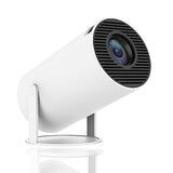40''-130'' Smart Mini Projector 4K 5G Wifi, Big Screen Experience With Premium 360 Sound, 5.0 Bluetooth Movie Projector Compatible With Android/Ios/Windows/Tv Stick/Hdmi/Usb/Audio 3.5 White