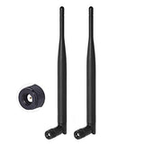 Dual Band Wifi 2.4Ghz 5Ghz 5.8Ghz 6Dbi Mimo Rp-Sma Male Antenna (2-Pack) For Wifi Router Wireless Network Card Usb Adapter Security Ip Camera Video Surveillance Monitor