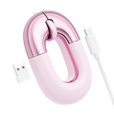 Travel Mouse Dual Mode Wireless Charging Mouse,Macaron Color Scheme Sweet Donut Bluetooth Computer Mice,Silent And Lightweight,1200 Dpi Optical Tracking,Compatible With Pc,Mac,Laptopcarmine Pink