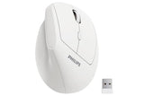 Ergonomic Mouse - Vertical Mouse With 800/1200/1600 Adjustable Dpi, 6 Silent Buttons, Auto Power Saving,Light Weight,2.4Ghz Wireless Mouse For Laptop,Desktop, Pc- White