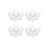 8Pcs White Cloud Balloons 18In Mylar Foil Cloud Baby Shower Birthday Wedding