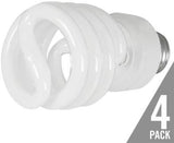 100W Equivalent Spiral CFL Light Bulbs 5000K Daylight Energy Saving Compact Fluorescent 4 Pack
