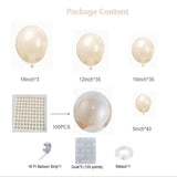 83 Pcs Pearl White Double Stuffed Balloon Arch Kit for Weddings & Parties