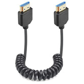 8K Hdmi Coiled Cable, Ultra Hd Hdmi To Hdmi Coiled Cable, Extreme Thin Hdmi 2.