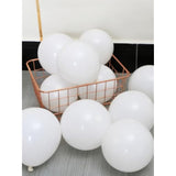 100 Pc Matte White Latex Balloons (18, 12, 10, 5 In) for Wedding/Party Backdrop