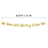 We Were Just Starting To Like You Gold Glitter Banner Retirement Decoration 6.8Ft